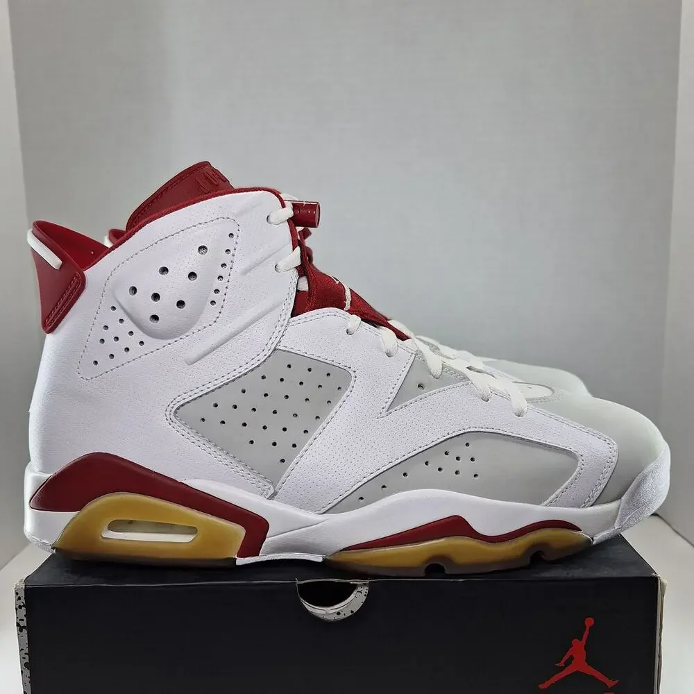 Air Jordan 6 Retro Mens 12 White Alternate 384664-113 Basketball Shoes Sneakers